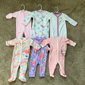 Baby girl lot, 6 sleepers, 6-9 months